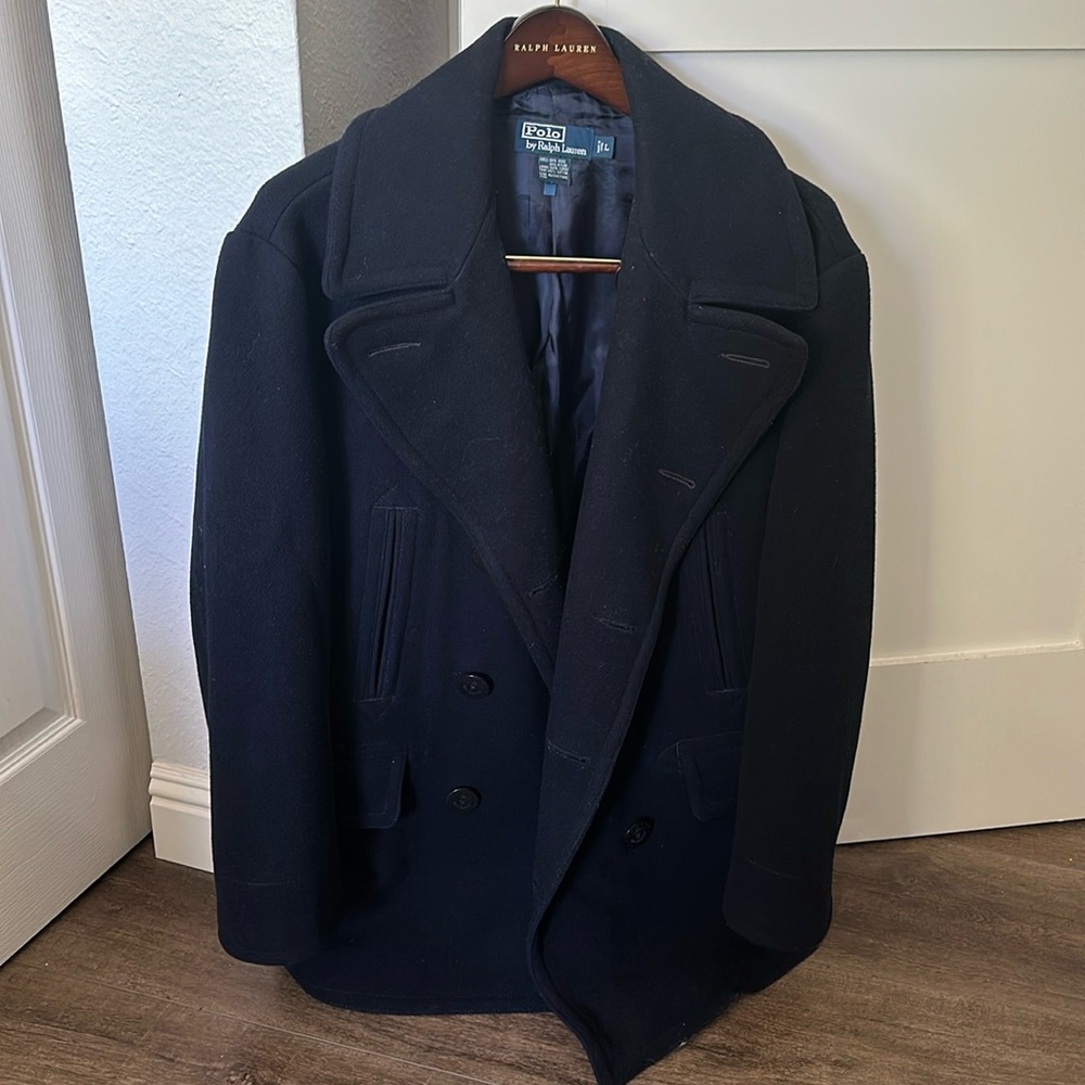Navy blue Polo by Ralph Lauren men’s peacoat Large